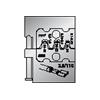 Gedore 8140-10 Module insert for flat plugs 4.8