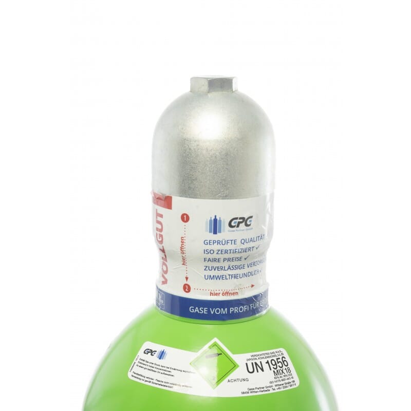 Schutzgas Mix 18%Co2 82%Argon 50 Liter Flasche + Druckminderer