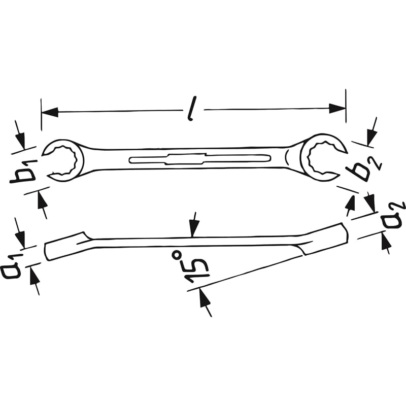 HAZET Doppelringschlüssel Bremsleitungsschlüssel offen 10 x 11 mm, 30,40 €