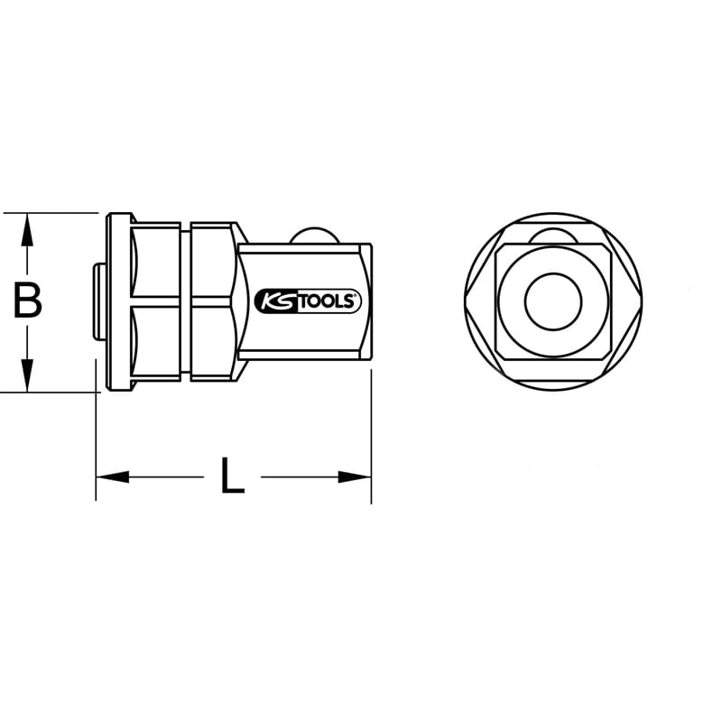 1/2"x19mm  503.4298 KS TOOLS GEARplus® Stecknuss-Adapter