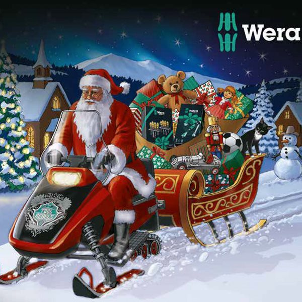 Wera Bit-Check Christmas 2019 7-teilig Universalhalter Bits Weihnachtsbox 